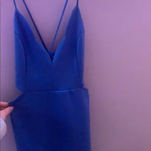 blue cutout dress